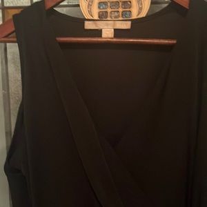 Black ruching Boston proper dress size 4 lined and back zipper material mini